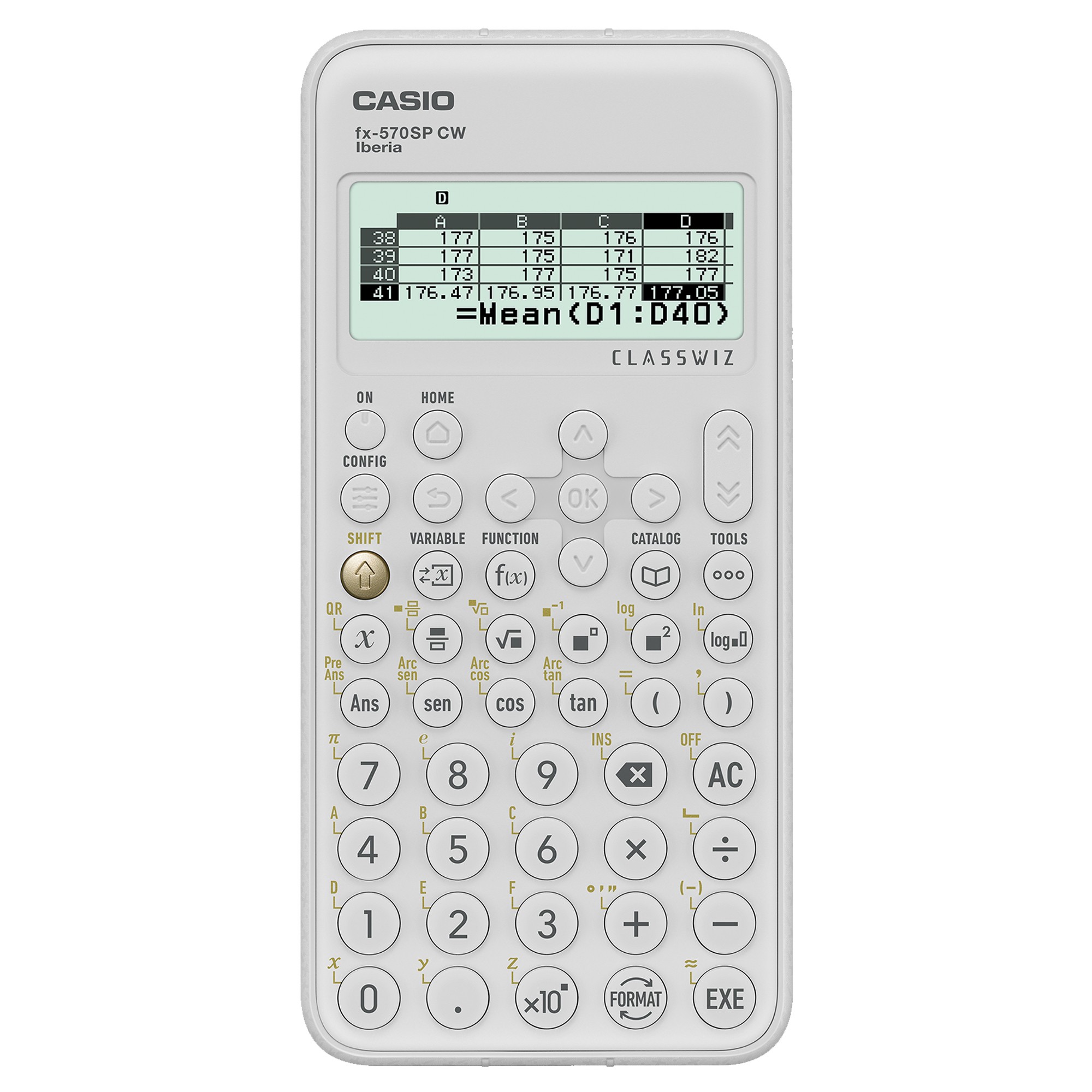 Casio FX-570SPX CW calcolatrice Tasca Calcolatrice scientifica Bianco
