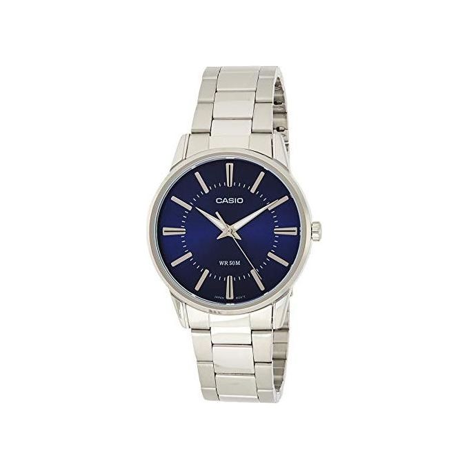 Casio MTP-1303PD-2AVEF Orologio Solo Tempo Uomo Quadrante Blu con Vetro Minerale e Illuminazione Neobrite colore Acciaio