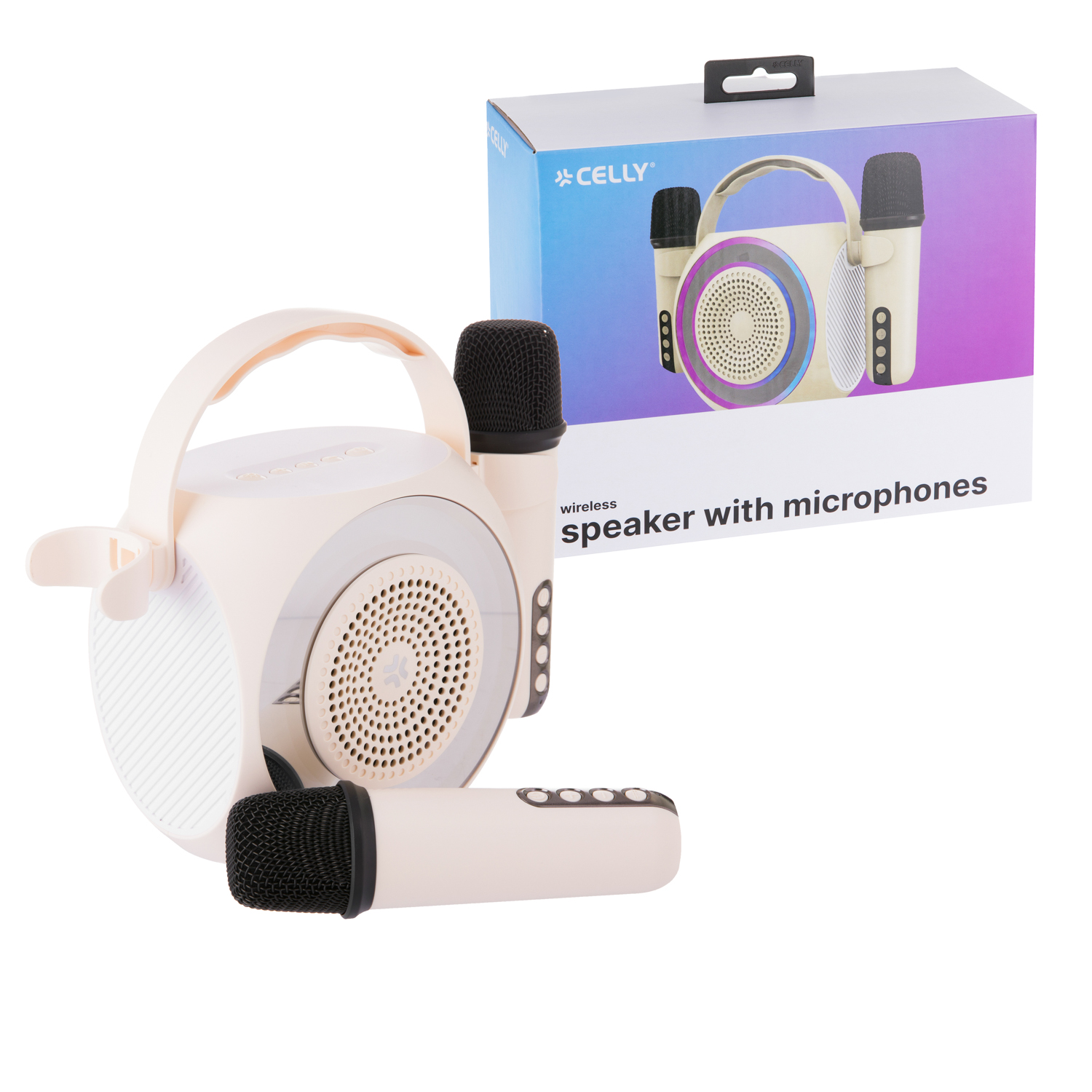 Cassa karaoke 2 microfoni senza fili Celly Cassa karaoke 2 microfoni senza fili Celly