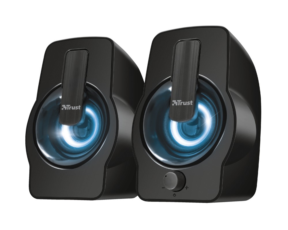 CASSE PC TRUST GEMI 2.0 SPEAKER RGB, Potenza totale 12, Numero di casse 2, Black RGB