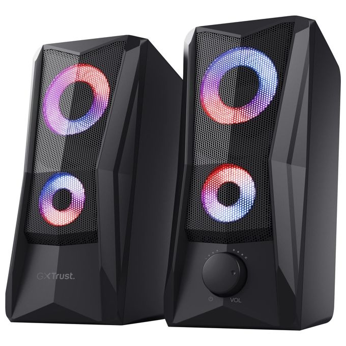 CASSE PC TRUST GXT606B JAVV RGB SPK BLK, Potenza totale 12, Numero di casse 2, Black CASSE PC TRUST GXT606B JAVV RGB SPK BLK, Potenza totale 12, Numero di casse 2, Black