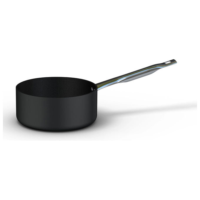 Casseruola Alluminio antiaderente (24cm) 1 manico inox PROFESSIONALE SERIE 6000 Nero 6026 24