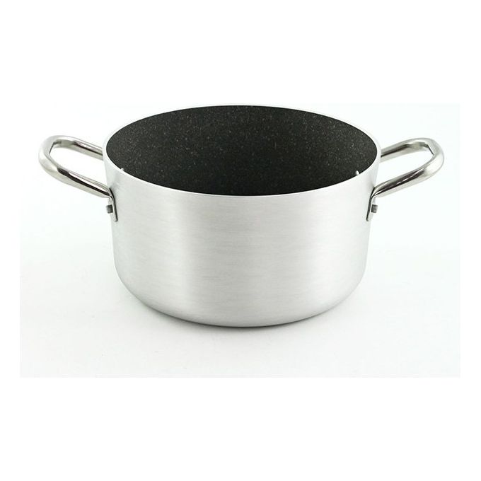 Casseruola Alluminio antiaderente (28cm) PROFESSIONALE SERIE 2800 Alluminato e Nero 2818 28