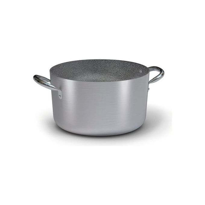 Casseruola Alluminio antiaderente (28cm) PROFESSIONALE SERIE 6900 Alluminato e Nero 6918 28