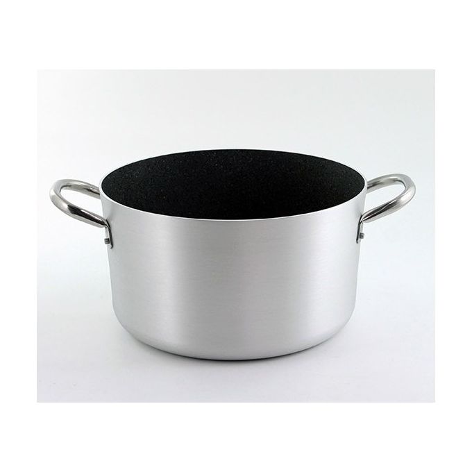 Casseruola Alluminio antiaderente (32cm) PROFESSIONALE SERIE 2800 Alluminato e Nero 2818 32