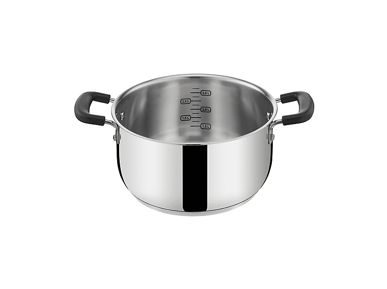 Casseruola Fonda compatibile con Induzione e Gas LAGOSTINA Pratica Ø 18 cm, Acciaio Inox, Antiaderente