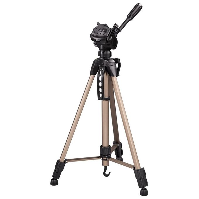 Cavalletto HAMA Treppiedi Star 61, (60 - 153 cm), testa 3D con sgancio rapido,borsa per trasporto, Argento