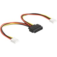 Cavo adattatore di alimentazione SATA 15 pin maschio > 2x Floppy 4 pin femmina
