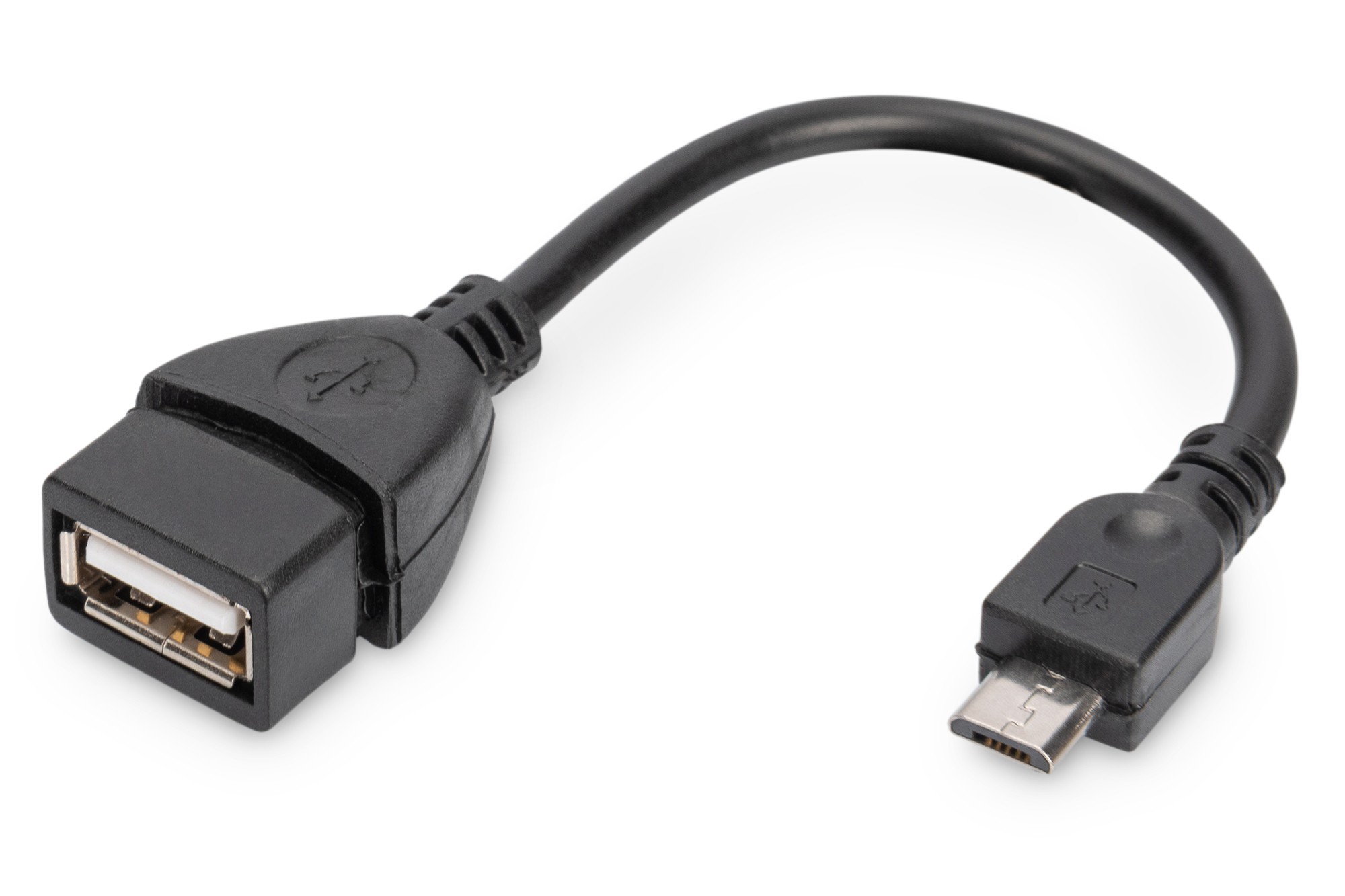 Cavo Adattatore Usb 2.0 Otg Connettori Micro Usb B Maschio - Usb A Femmina 20 Cm