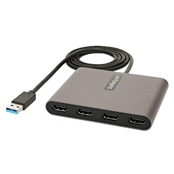 Cavo adattatore USB a HDMI a 4 porte Grigio 1m USB32HD4