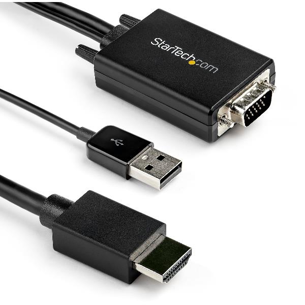 Cavo adattatore Video Vga a Hdmi Black 2m VGA2HDMM2M