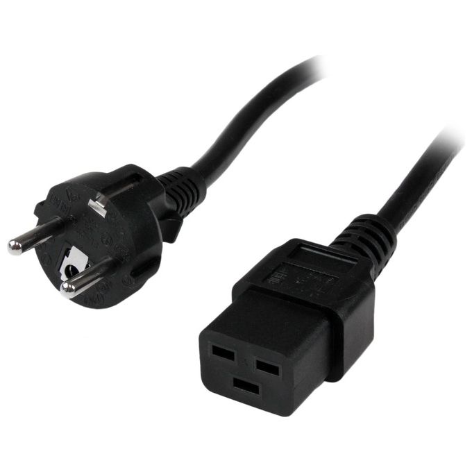 Cavo alimentazione Schuko EU a C19 Black 2m PXTEUC192M