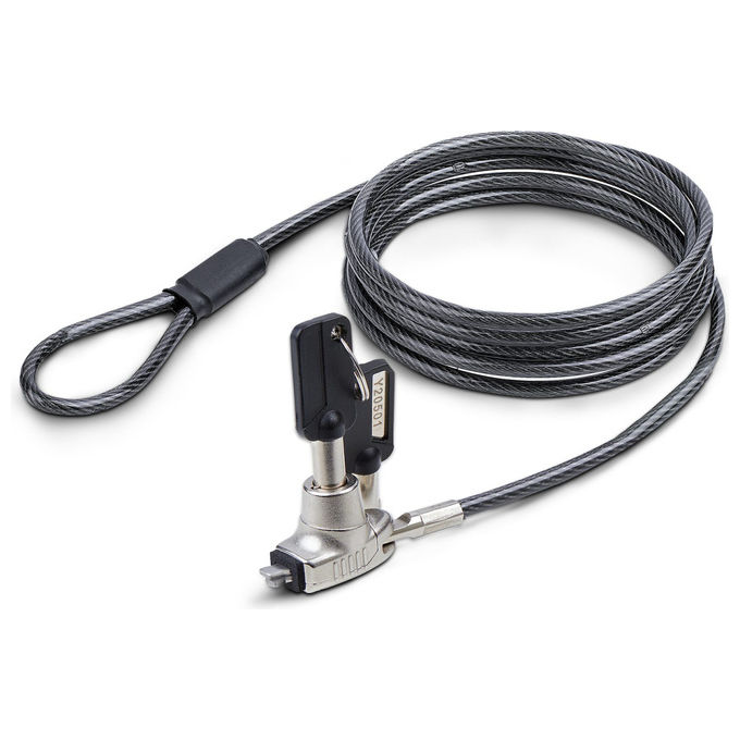 Cavo con lucchetto Chiave Slot Noble Wedge Slim Grey SNBLK LAPTOP LOCK