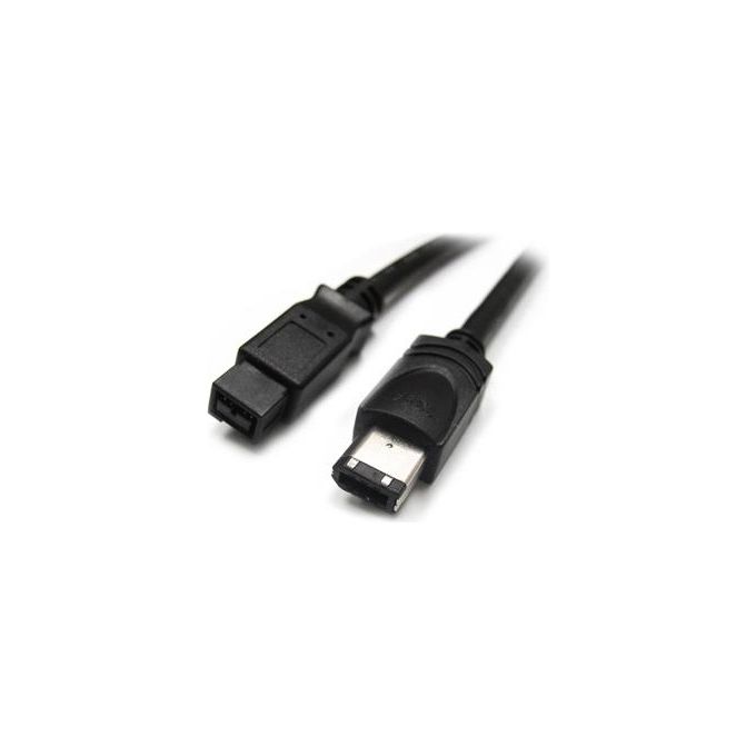 Cavo Firewire 800 9 Pin 400 6 Pin Black 1,8m XZCFWB9A6180