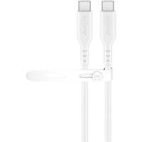 Cavo in silicone USB 2.0 bianco, connettore USB-C > connettore USB-C