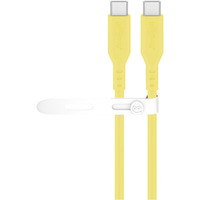 Cavo in silicone USB 2.0 giallo, connettore USB-C > connettore USB-C