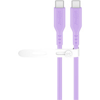Cavo in silicone USB 2.0 viola, connettore USB-C > connettore USB-C
