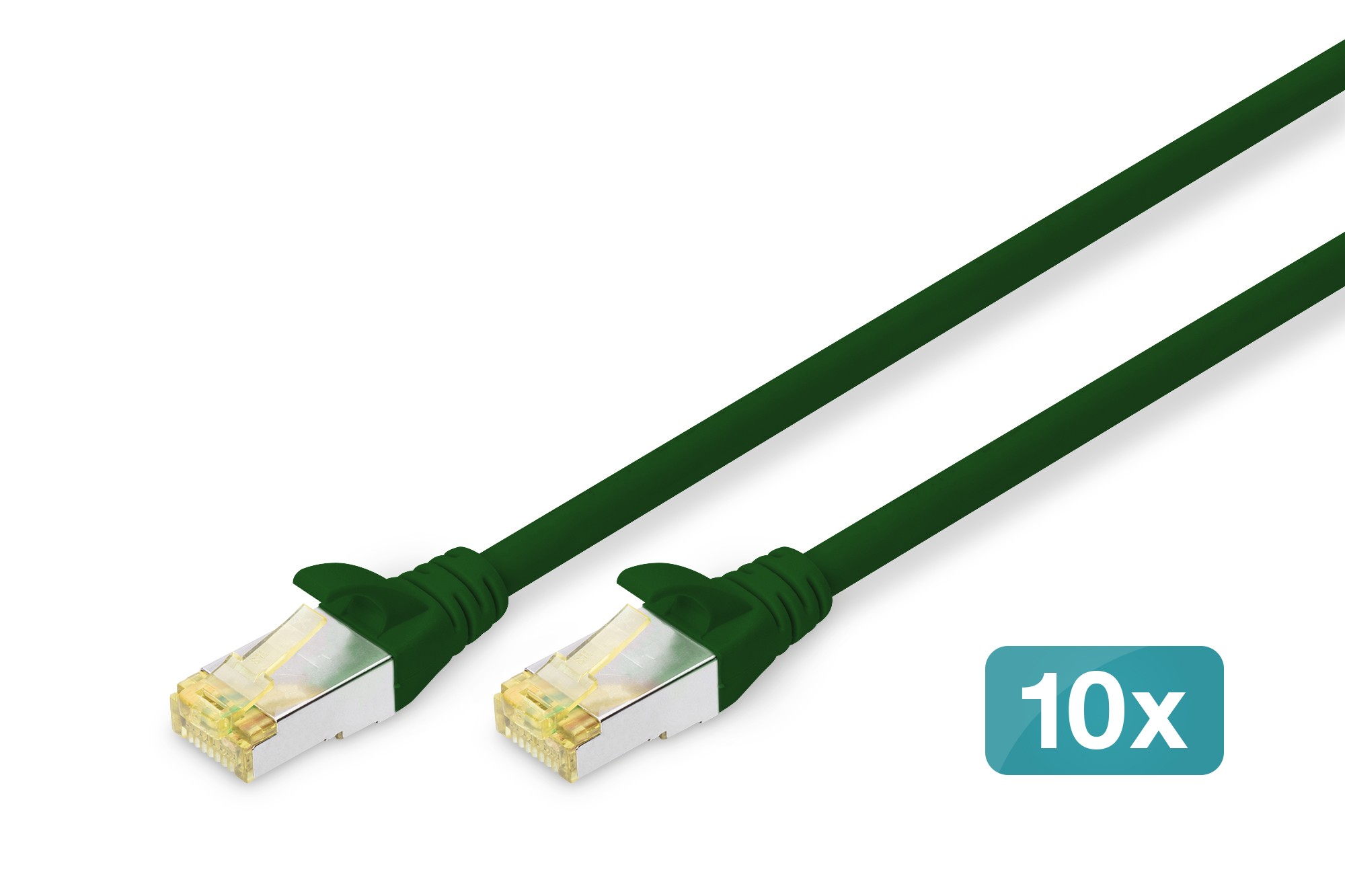 Cavo Patch Cat 6A S/Ftp 10 Pezzi 3 Mt. Colore Verde