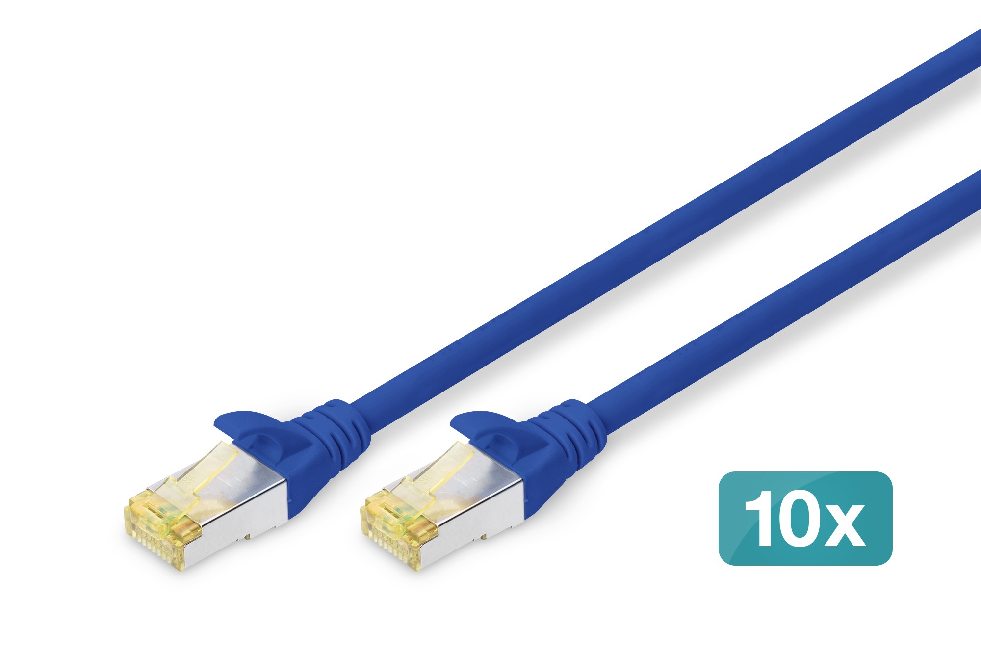 Cavo Patch Cat 6A S/Ftp 10 Pezzi Lunghezza 2 Mt. Colore Blu