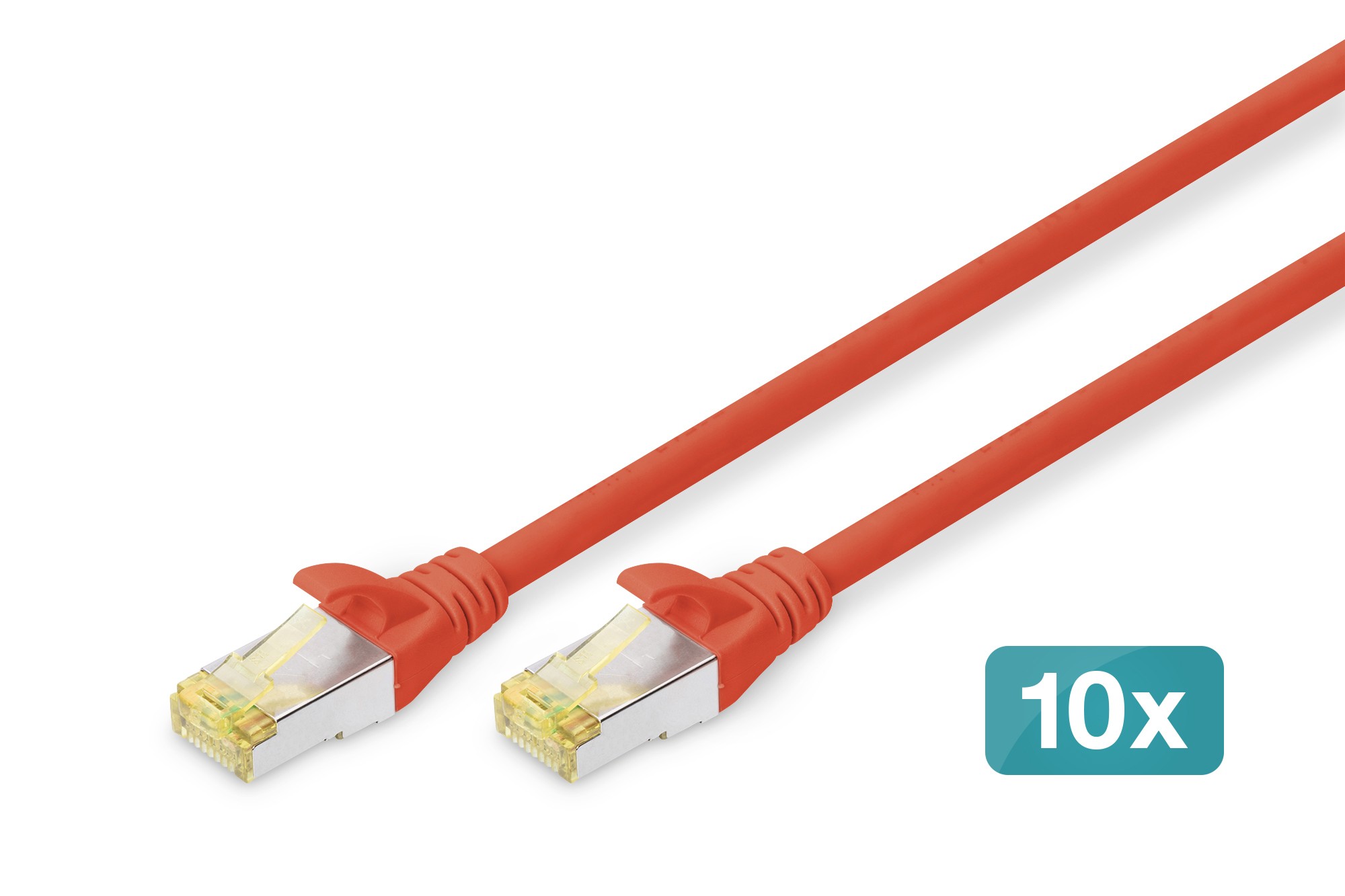 Cavo Patch Cat 6A S/Ftp 10 Pezzi Vt. Colore Rosso