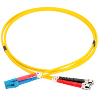 Cavo patch in fibra ottica, duplex, connettore LC > ST, monomodale OS2