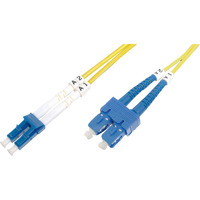 Cavo patch LWL, duplex, connettore LC > SC, monomodale OS2