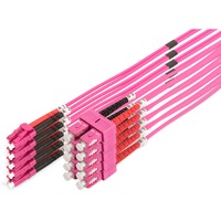 Cavo patch LWL, duplex, connettore LC > SC, multimodo OM4