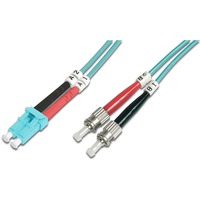 Cavo patch LWL, duplex, connettore LC > ST, multimode OM3 Cavo patch LWL, duplex, connettore LC > ST, multimode OM3