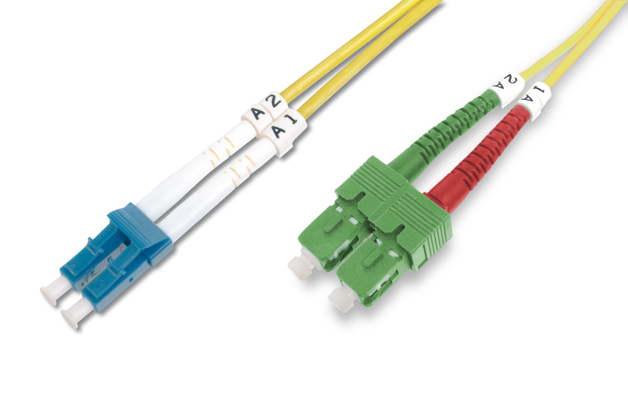 Cavo Patch Monomodale Fibra Ottica K Sc (Apc) Su Lc (Pc) 2 Mt. Colore Giallo