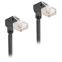 Cavo patch RJ-45 Cat.6a S/FTP, Slim 90° angolato