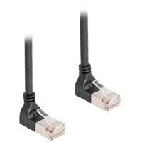 Cavo patch RJ-45 Cat.6a S/FTP, Slim 90° angolato