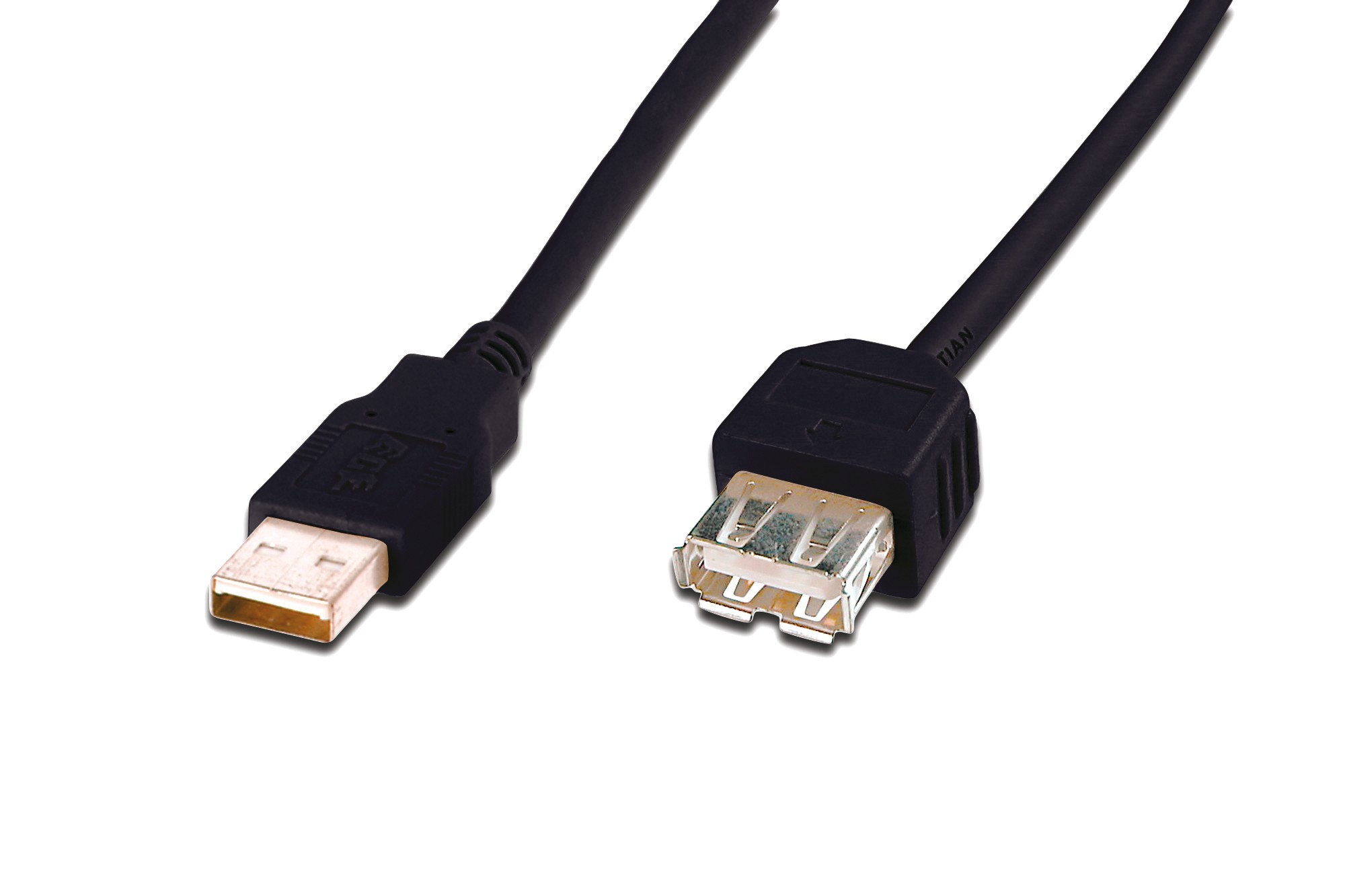 Cavo Prolunga Usb 2.0 Connettori A-A Maschio/Femmina - Mt. 180 Colore Nero Cavo Prolunga Usb 2.0 Connettori A-A Maschio/Femmina - Mt. 180 Colore Nero