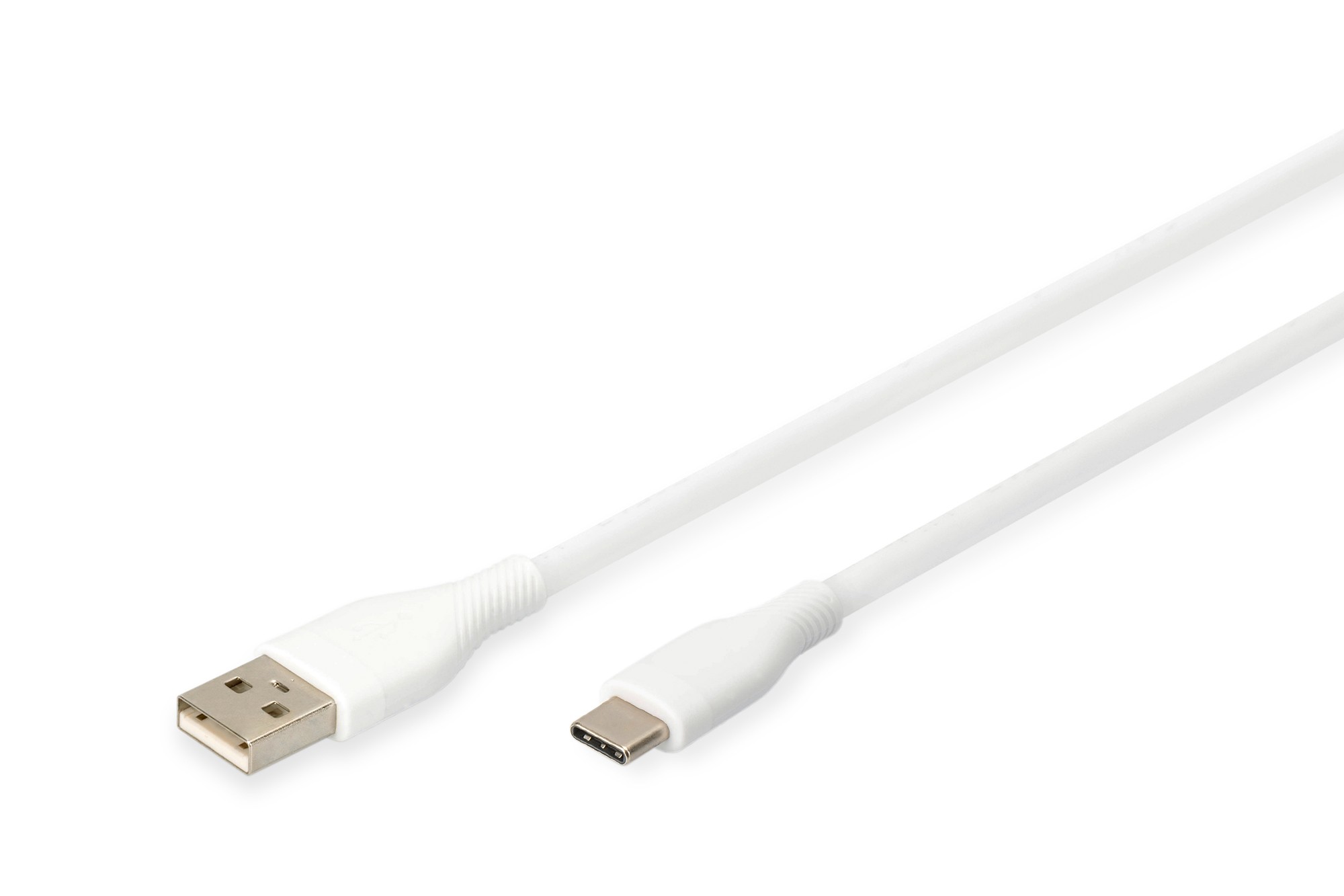 Cavo Ricarica Guaina Silicone Usb-A / Usb-C 1M Usb 2.0 60W Bianco
