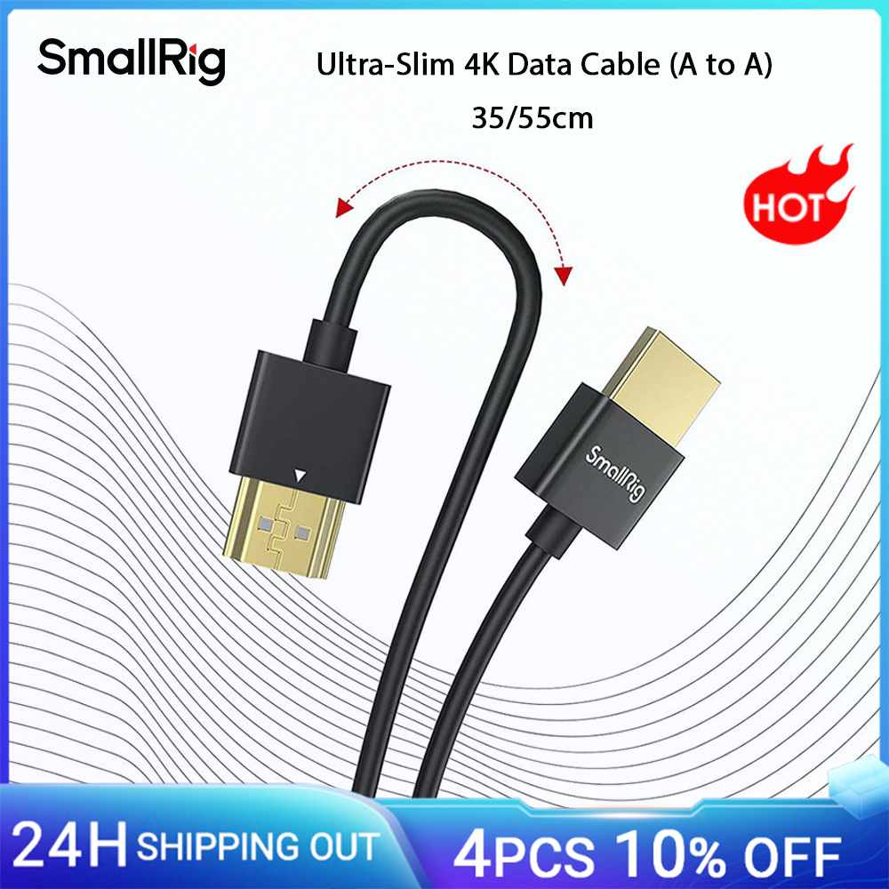 Cavo SmallRig Ultra sottile 4K 35cm/ 55cm porte per BMPCC 6K DSLR Camera/Monitor/trasmettitore Video Wireless e cavo ricevitore 2956B