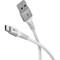 Cavo tessile USB 2.0 supersoft, connettore USB-A > connettore USB-C