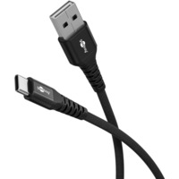 Cavo tessile USB 2.0 supersoft, connettore USB-A > connettore USB-C