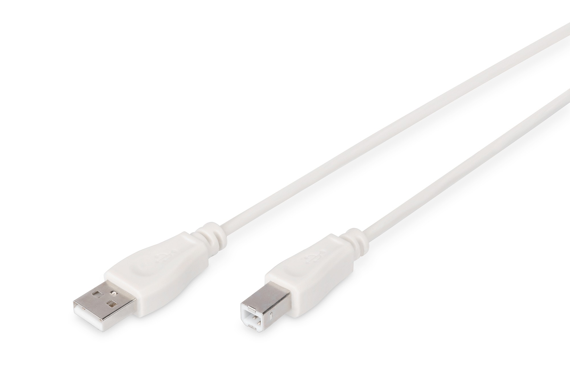 Cavo Usb 2.0 Connettori A-B Lunghezza Mt. 180 Colore Grigio Chiaro Cavo Usb 2.0 Connettori A-B Lunghezza Mt. 180 Colore Grigio Chiaro