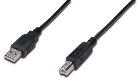 Cavo Usb 2.0 Connettori A-B Lunghezza Mt. 3 Colore Nero