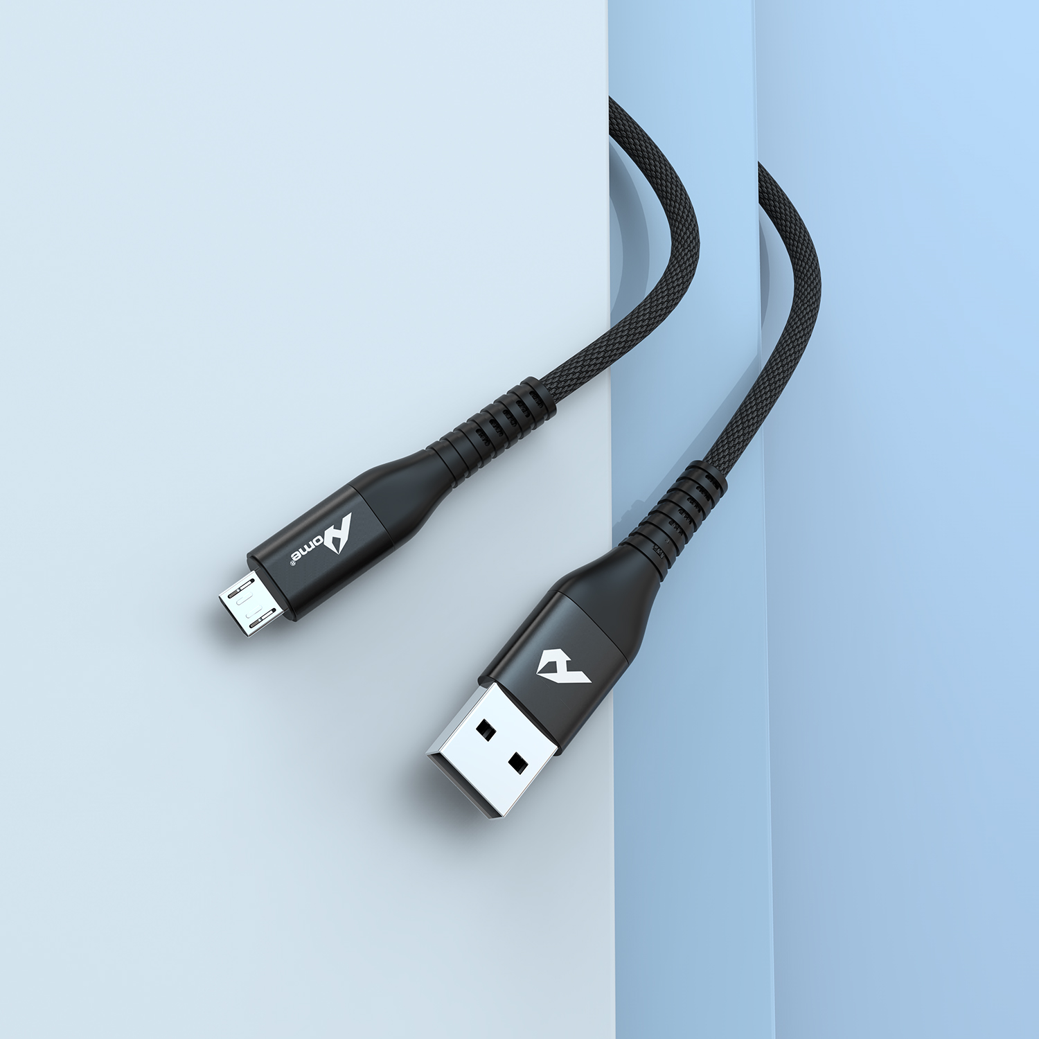 Cavo USB-A a Micro USB 2.4A per Ricarica Rapida, Cavo Intrecciato da 2m per Android Samsung Xiaomi Huawei Power Bank
