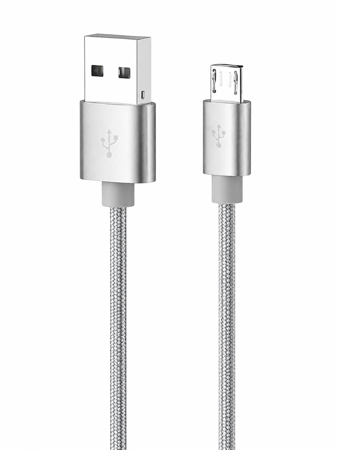 Cavo USB-A a Micro USB 2m 3A Ricarica Rapida Intrecciato Compatibile con Android per Sincronizzazione Dati