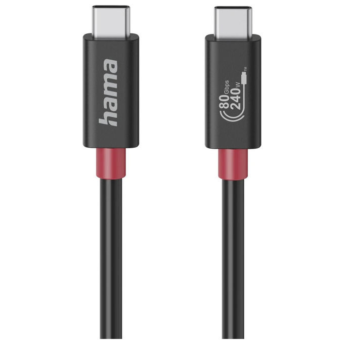 Cavo USB C 240W USB4 Gen4 Black 1m 00200799