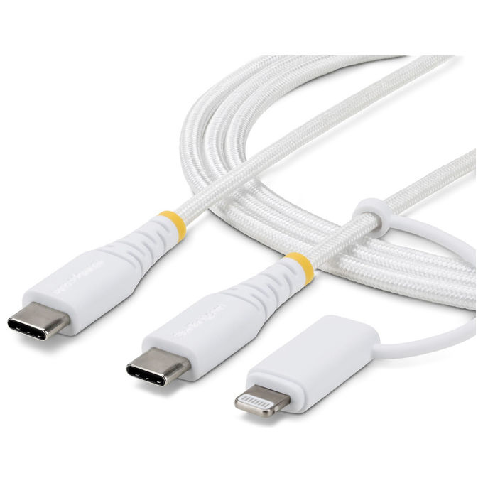Cavo USB C 2in1 con Adattatore Lightning White 1m 1M U2 LNTC CABLE
