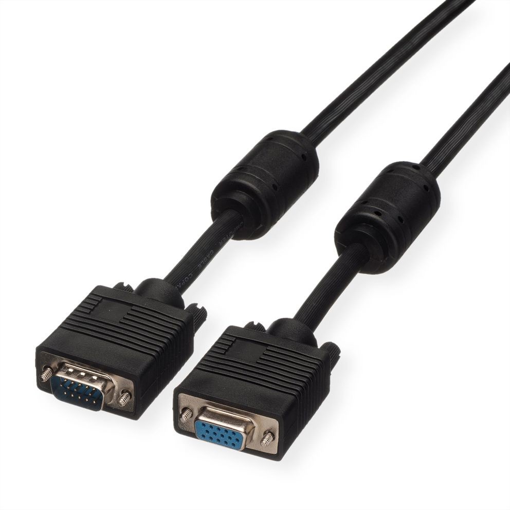 Cavo Vga Monitor 15 Poli Doppia Schermatura Ul2919 Maschio/Femmina Mt. 30 Con Filtro Di Ferrite Antidisturbo Cavo Vga Monitor 15 Poli Doppia Schermatura Ul2919 Maschio/Femmina Mt. 30 Con Filtro Di Ferrite Antidisturbo
