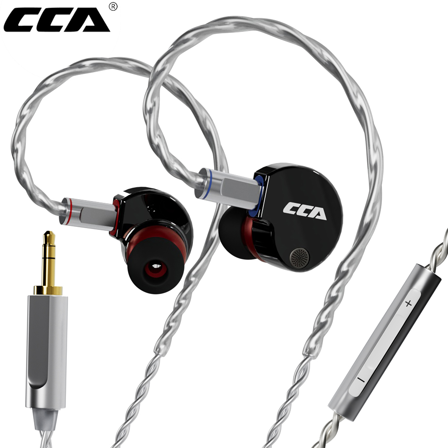 CCA Phoenix Auricolari HiFi Unità dinamica Auricolari con diaframma LCP Cancellazione del rumore Cavo a 2 PIN sostituibile Auricolare cablato da gioco