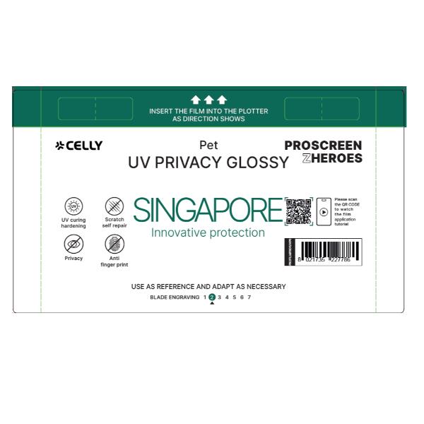 Celly 5 Pz Pro Uv Privacy Clear PROFILMPRO5UVPR