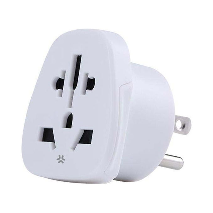 Celly Adattatore Universale da Viaggio con Presa Schuko Americana Bianco