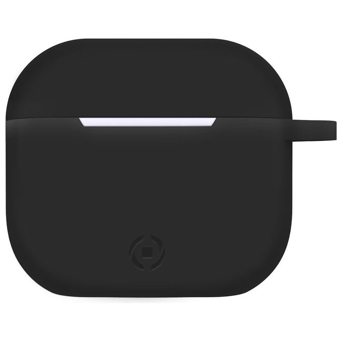 Celly AIRCASE03BK Custodia in Silicone per AirPods 3 Gen compatibile ricarica wireless colore Nero