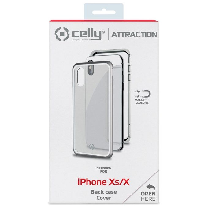Celly Attraction Case per iPhone XS-X Silver Celly Attraction Case per iPhone XS-X Silver