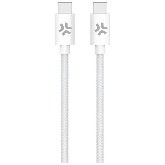 Celly Cavo da Usb-C a Usb-C 1.5mt Cotone Bianco
