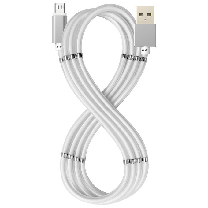 Celly Cavo Usb-A Micro Magnetico Bianco Celly Cavo Usb-A Micro Magnetico Bianco